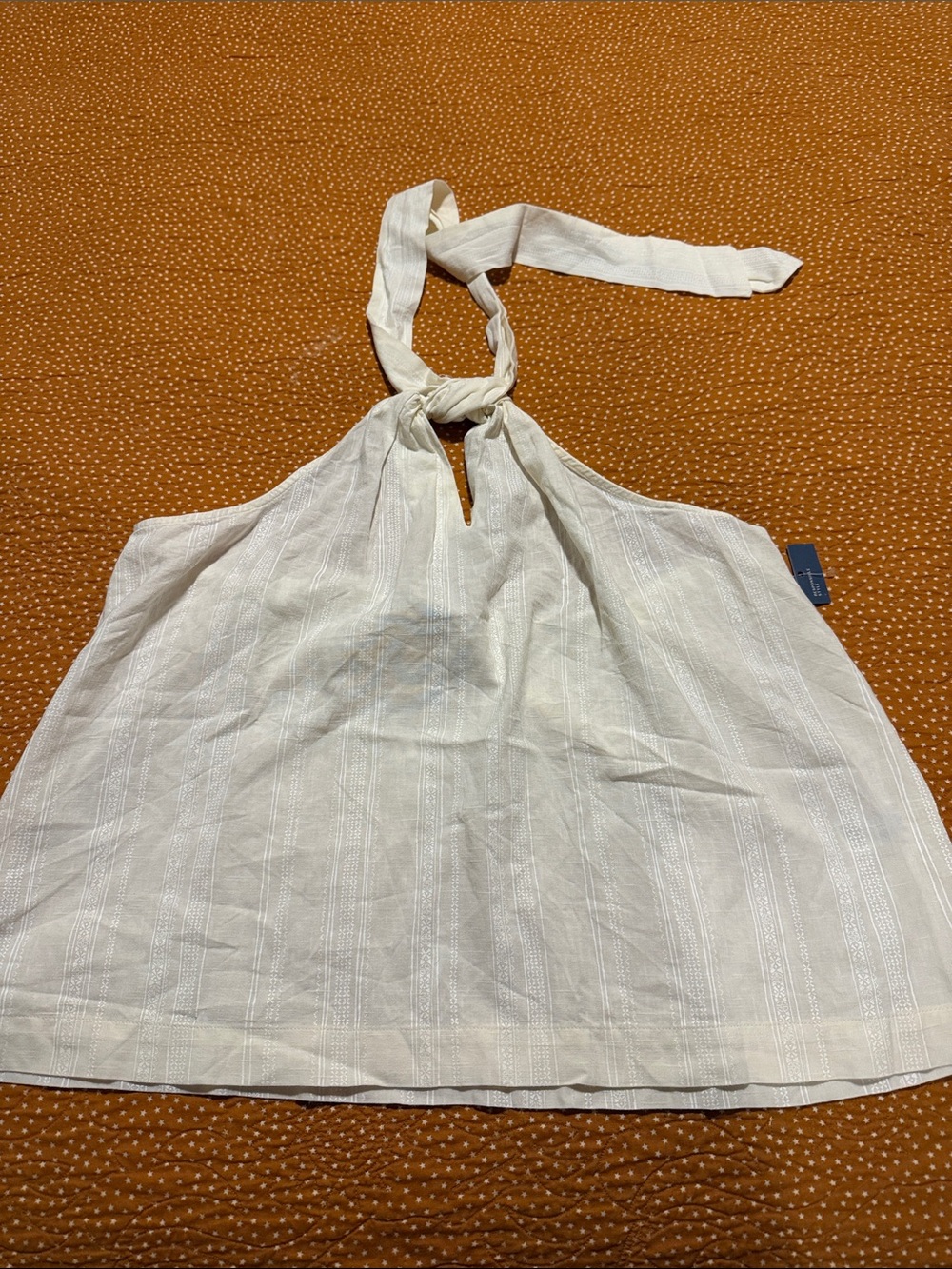 Universal Thread Cream Halter Neck Sleeveless Blouse - Picture 1 of 6